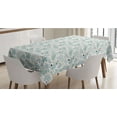 thumbnail image 1 of Abstract Tablecloth, Scattered Cluttered Layout of Irregular Shapes Dotted Motifs Pattern, Rectangle Satin Table Cover for Dining Room and Kitchen, 52" X 70", Pale Seafoam and White, by Ambesonne, 1 of 2