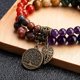 thumbnail image 4 of Pulsera de piedra natural - Pulsera de cuentas naturales para mujer - Juego de dos pulseras con accesorios de árbol de la vida y hojas, 4 of 5