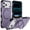 Lightpurple, variant on Sanwo Shock-Absorbent Magnetic Kickstand Cell Phone Case for Apple iPhone 17 Pro ,Silver