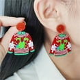 thumbnail image 4 of BNNG Sparkly Christmas Earrings For Women Sweaters Christmas Earrings Earrings Cute Santa Christmas Tree Snowman Earrings Earrings Female Female Halloween Festive Ear Accessories, 4 of 7