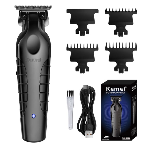 Cortadora de pelo profesional Kemei KM2299 de 0mm, cortadora de pelo inalámbrica para hombres, Máquina para cortar cabello eléctrica