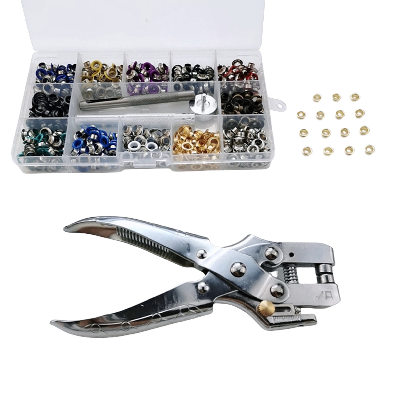 700x Eyelet Set 12 Colors Eyelet Pliers Set with Installation Tool Grommet Tool Set Metal Eyelets for Leather Fabric