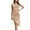 Khaki, variant on IROINNID Women's Sheath Dress Casual Sleeveless Sling Bandage Dress Solid Color Elastic Waist Dress