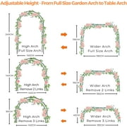 Heyfurni Sturdy Metal Archway, Black 7.9ft Garden Arch Arbors, Trellis for Climbing Plants Outdoor 6-8ft, Two Way Assemble Decoration Metal Arch