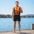 thumbnail image 5 of Adjustable Life Jacket with Buckle and Reflective Strips, Buoyancy Vest for Paddleboarding and Kayaking, High Visibility Outdoor Water Sports Safety(Red, XXL), 5 of 8