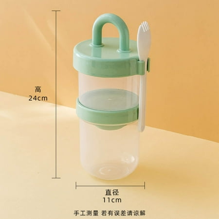 

FASIAOU Handheld Cup Light Salad Handheld Cup With Cutlery 900ML Cute Handheld Cup/ Clearance sale
