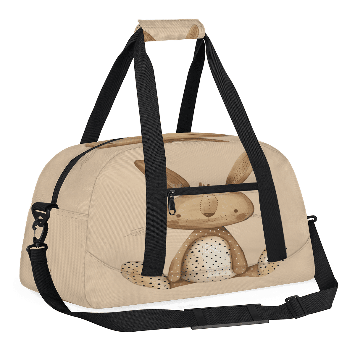 Herdesigns Cute Bunny Sports Duffle Bag for Women & Men, Gym Bag Dance Bag Overnight Bag Carry On Weekender Travel Bag