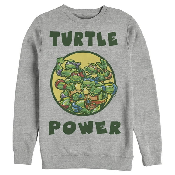 Men's Teenage Mutant Ninja Turtles Turtle Power Circle Sweatshirt Athletic Heather 2X Large