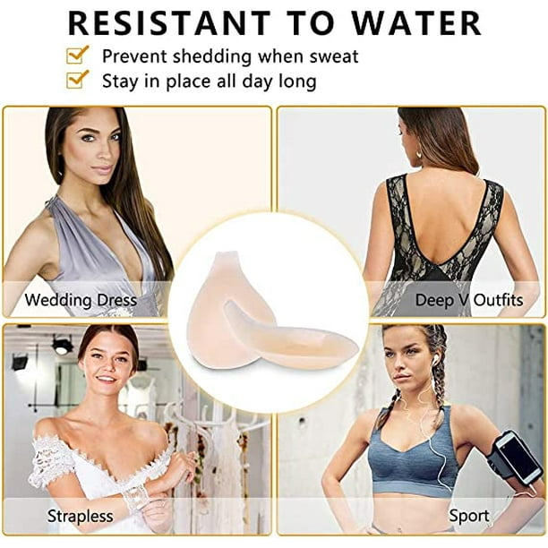 Jinsinto Adhesive Silicone Lift Bra Reusable Stick On Bra Self-Adhesive Bra  Invisible Breast Lift Sticky Bra