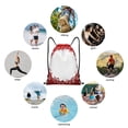 thumbnail image 6 of Wukai Winter Christmas Snowflake Drawstring Backpack Bag Sport Gym Sackpack Large Size String Backpack Cinch for Women Men-Small, 6 of 6