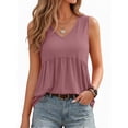 thumbnail image 2 of MOYIKO Tank Tops for Women V Neck Sleeveless Tops Summer Trendy Dressy Casual Flowy Shirts Loose Fit, 2 of 7
