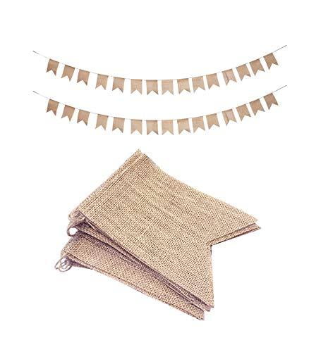 Plain Burlap Banner Flags DIY Burlap Pennant Banners for Birthday ...