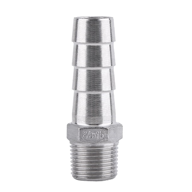 Conector BSP de rosca macho para manguera de gas combustible (3/8" x 15 mm)