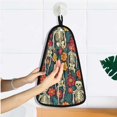 thumbnail image 5 of Skeleton Floral Flowers Leaves Hanging Towel Kitchen Hand Towel Bathroom Absorbent Towel Machine Washable Quick Dry Dishcloths, 5 of 6