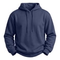 thumbnail image 4 of Mens Casual Cotton Hooded Collar Drawstring Hoodies Pullover Sweatshirts Casual Long Sleeve Shirts Orkout, Walking, Gym Fitness Sweatshirts for Men, 4 of 10