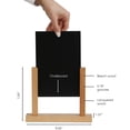 thumbnail image 2 of M&T Displays Contemporary Desktop Menu Holder with Chalkboard, Portrait Table Top Sign Holder, Ad Frame for Restaurant, Store, Office, Wedding, Party, Event (2 Pack) (Natural Wood, 5.5x8.5), 2 of 7