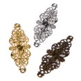 thumbnail image 1 of 36 piezas de bricolaje joyas accesorios accesorios hechos a mano horquilla tocado hueco-hacia fuera patrón de flores Headwear (62x24MM), 1 of 7
