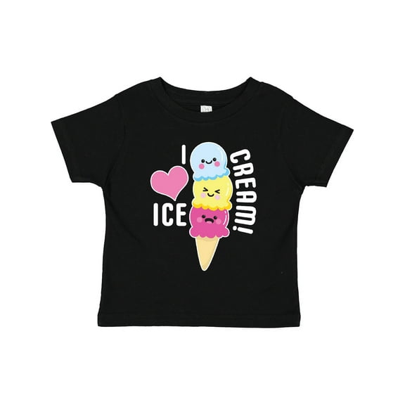 Inktastic I Love Ice Cream with Cute Ice Cream Cone Boys or Girls Toddler T-Shirt
