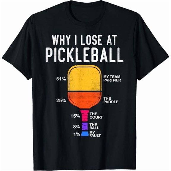 Greenink Funny Pickleball Humor Tops Why I Lose -Pickleball Lovers T-Shirt