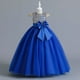 thumbnail image 3 of Vestido largo grande para niñas, vestido de princesa de malla, vestido con lazo, vestido de princesa, 3 of 4