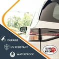 thumbnail image 4 of Magnet Me Up I Love My Cat Black and White with Red Paw Print Oval Magnet Decal, 4x6 In, Vinyl Automotive Magnet, 4 of 7