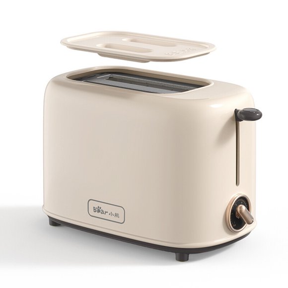 QUETO Grille-Pain 4 Tranches Bear, Acier Inoxydable avec Chauffe-Sandwich Multifonction