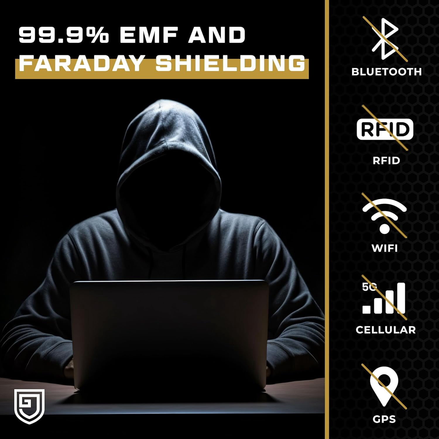Gardava Faraday Backpack for Laptops and Phones, Electromagnetic Shielding Faraday Bag, Military Grade EMP Proof Protection for Security & Data Privacy