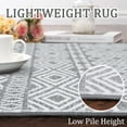 thumbnail image 6 of EastVita Area Rugs Carpets 5'*8' Modern Rugs for Living Room Bedroom Moroccan Washable Rug Geometric Boho Rug Non-Slip Backing Soft Farmhouse Accent Rugs,Gray Ash 5ft*8ft, 6 of 7