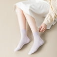 thumbnail image 3 of Sookeceks 6 Pairs Thin Cotton Crew Socks for Women, Soft Breathable Socks Above Ankle Socks for Casual Size 5-9, 3 of 8