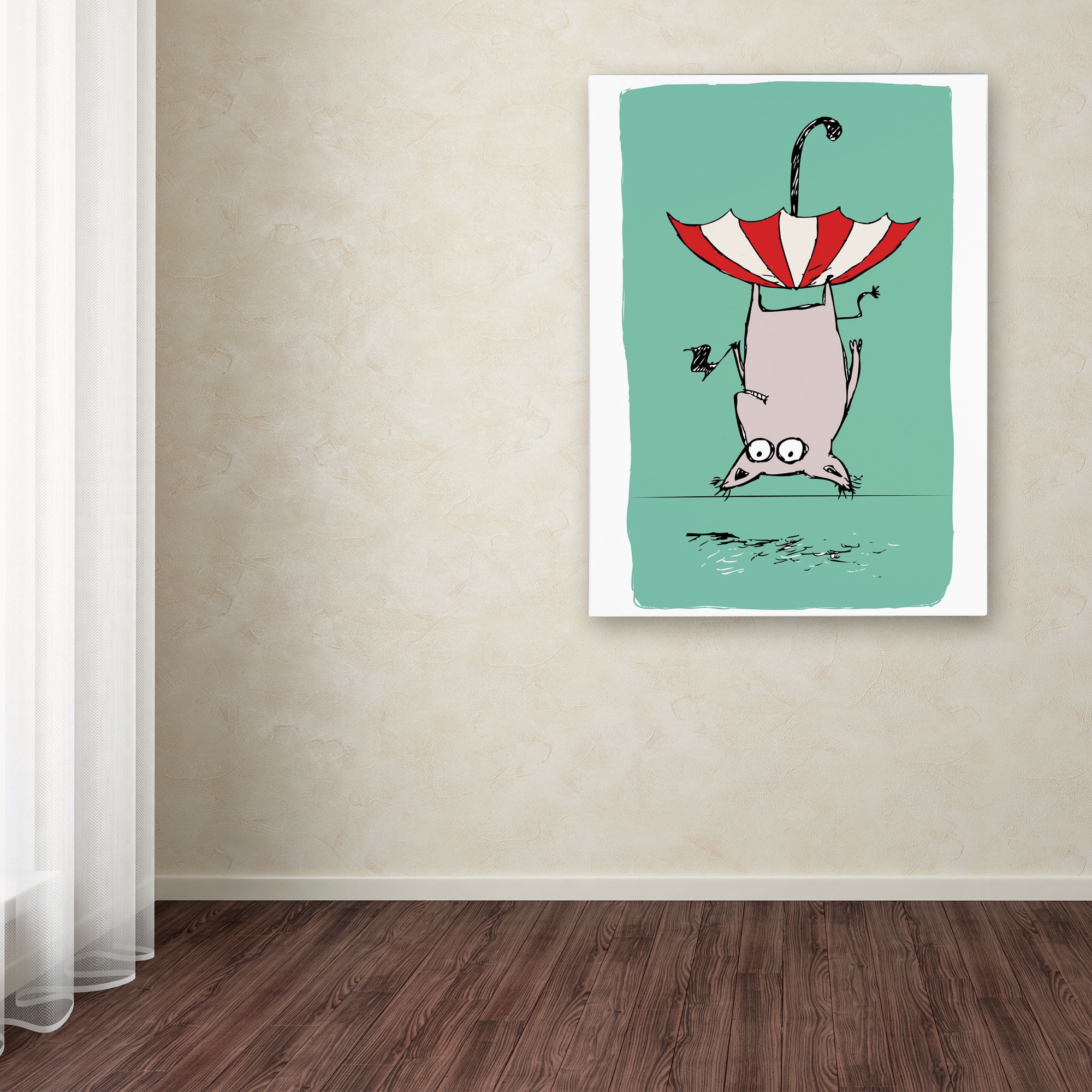 Trademark Fine Art "Upside Down Animal" Canvas Art by Carla Martell