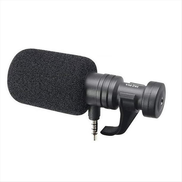 Micrófono Cardioide Compacto de 3,5 mm, Micrófono Pequeño con Reducción de Ruido para Grabación de Teléfono, Vlogs y Transmisiones en .