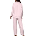 thumbnail image 2 of Suhoaziia Hedgehog Strawberry Pajamas for Women Soft Comfy Long Sleeve Shirt Loose Fitting Crewneck Nightwear with Two Pockets,Home Button Down Loungewear Pjs Daily Wear Size 4XL, 2 of 6