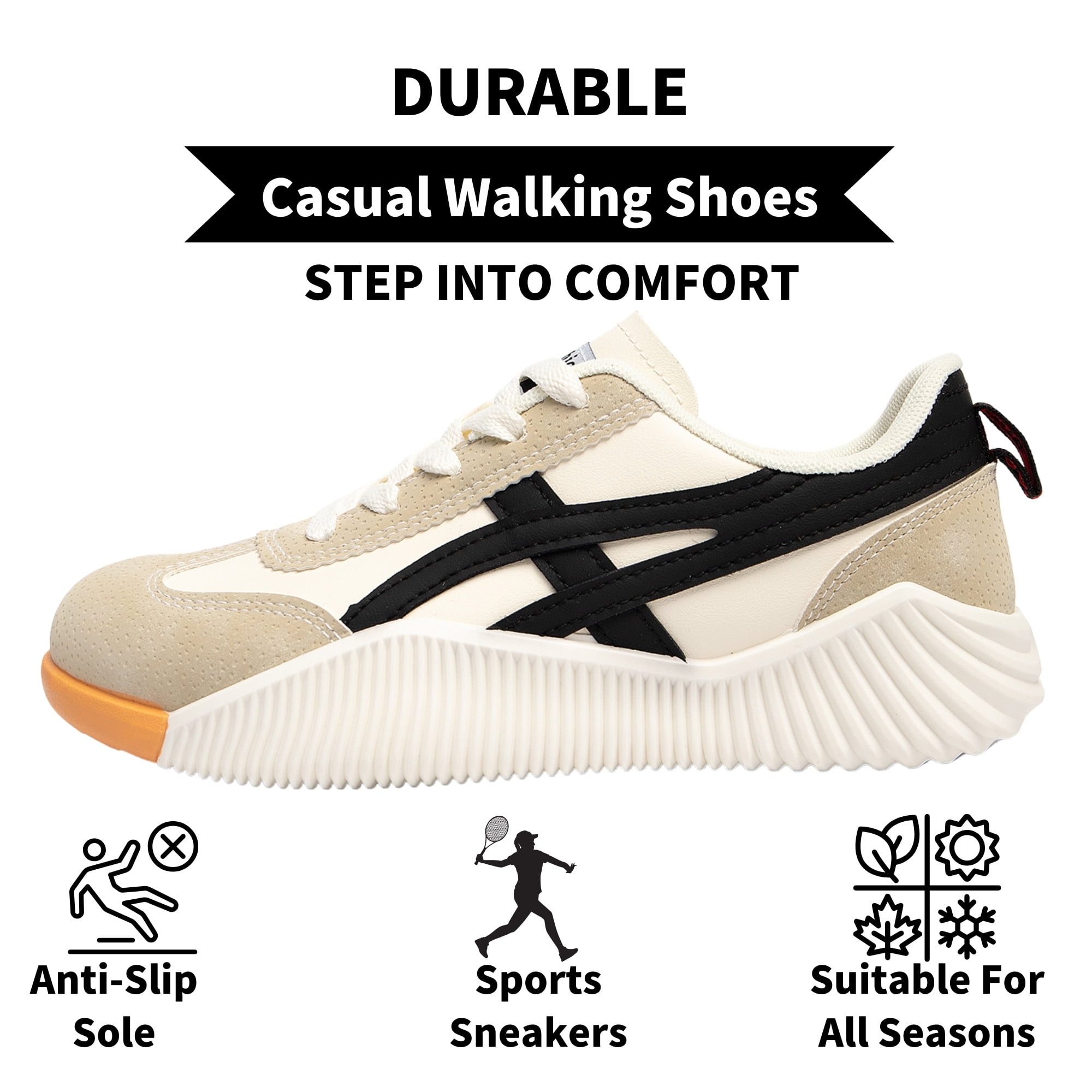 Women's Tennis Sneakers Walking Flat Low-Top Casual Lace-Up Orthopedic Sneakers For Women Comfort Vintage Sneakers with Walking Sports Work Traval