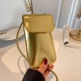 thumbnail image 3 of Hsqqdc Glossy Gold Crossbody Phone Purse PU Leather Small Shoulder Bag for Shopping Commuting Work Travel, 3 of 7