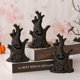 thumbnail image 4 of Ounissouiy Árbol decorativo de resina, tocón sonriente de Halloween para ambiente festivo, tocón de árbol decorativo para Halloween Decoración del hogar, 4 of 6