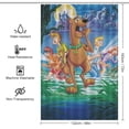 thumbnail image 2 of Cartoon Scooby Doo Shower Curtain Waterproof Polyester Fabric Bathroom Curtain Decorative Set with 12 Hooks, 2 of 7