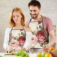 thumbnail image 5 of Pioneer Flower Floral Print Pattern Apron-Garden Aprons for Women with Pockets-Cotton Linen Waterproof Kitchen Cooking Gardening Aprons Adjustable for Kitchen,Cooking,BBQ and Salon 33x27 Inch, 5 of 7