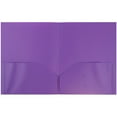 thumbnail image 2 of JAM Paper Plastic 2 Pocket School POP Folders, Purple, 6 per Pack, 2 of 4