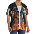 thumbnail image 2 of Goofa Astronaut Cosmic Rainbow Printed Men's Casual Short-sleeved Shirt,Lightweight Breathable Button-down,Summer Casual men's top,Versatile Fashion shirt-XX-Large, 2 of 7