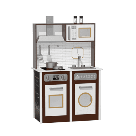 Teamson Kids Little Chef Burgundy Classic Play Kitchen Expresso