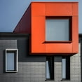 thumbnail image 2 of Vangindertael, Luc 15x15 White Modern Wood Framed Museum Art Print Titled - Orange Hideout, 2 of 4