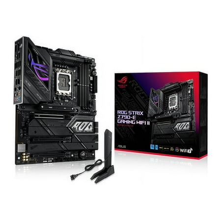 ASUS ROG Strix Z790-E Gaming WiFi II LGA 1700(Intel 14th, Intel 13th & 12th Gen) DDR5 ATX gaming motherboard(PCIe 5.0 NVMe SSD slot with M.2 Combo-Sink,18+1+2 ower stages,2.5 Gb LAN