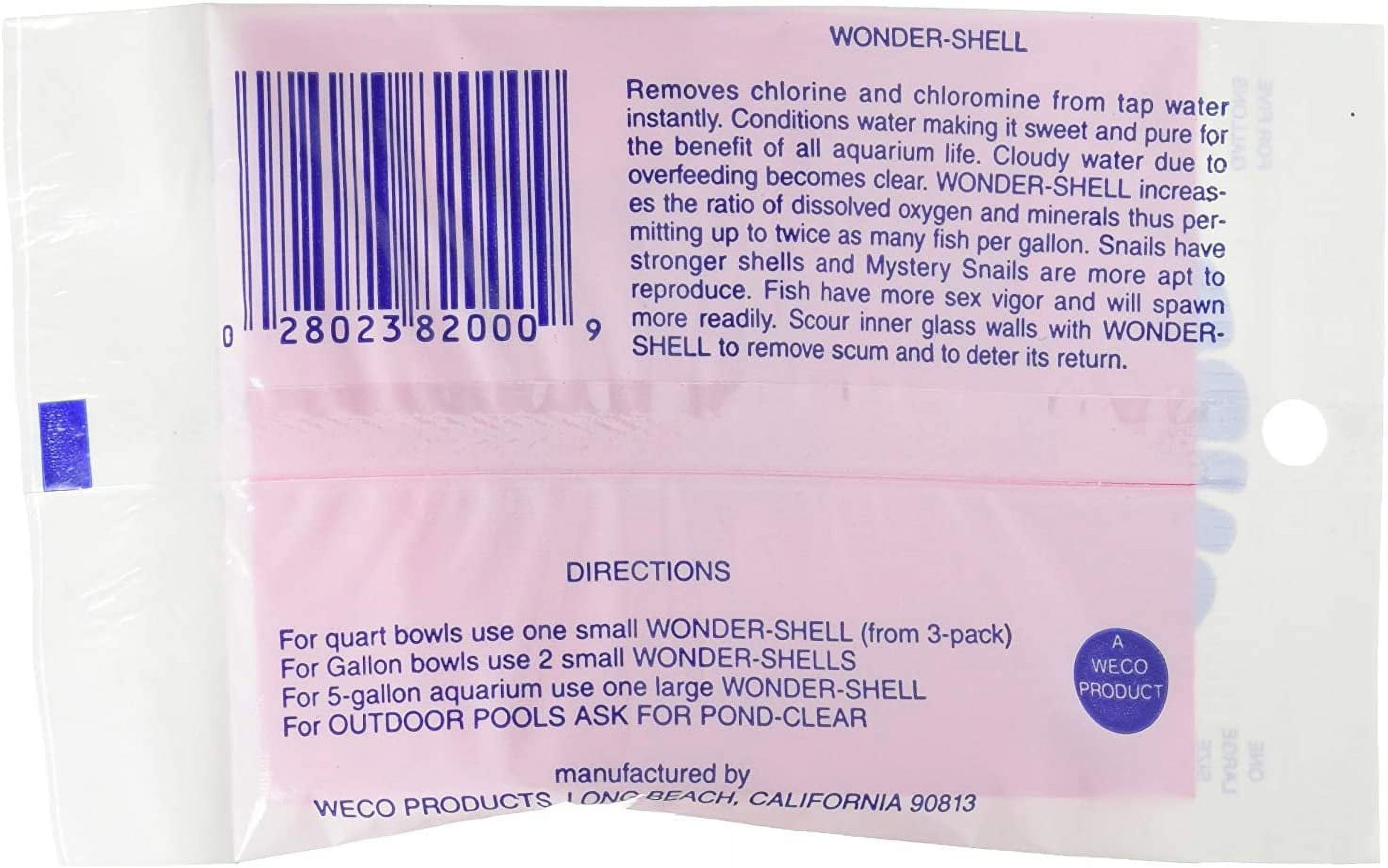 6 Pack Weco Wonder Shell Natural Minerals, Large, for a Total of 6 Large Shells