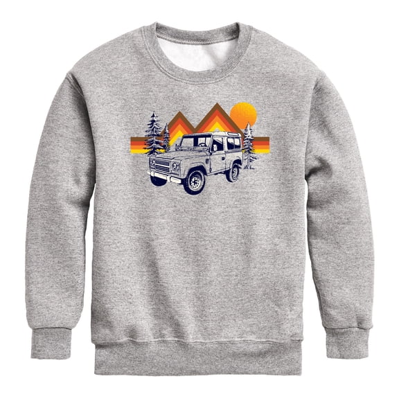 Instant Message - Off Road Vehicle Stripes - Youth Crew Fleece Sweatshirt