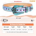 thumbnail image 7 of WHIPPY Rhinestone Studded Belt for Women Men, Western Cowgirl Cowboy Leather Belt for Jeans Pants Dress, 7 of 7
