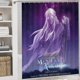 thumbnail image 5 of El misterio de Aaravos-theme 4-Piece Shower Curtain Set with Rugs, Waterproof Bathroom Decor Set Includes Bath Mat, U-Shaped Rug, Toilet Lid Cover and Curtain with Hooks, 5 of 6
