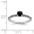 thumbnail image 6 of Black Agate Sterling Silver Antiqued Ring, 6 of 7