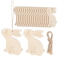 thumbnail image 5 of LOLIPPYY 20-Pack Wooden Bunny Cutouts Ideal for Kids Party Favors and Craft Projects, 5 of 8