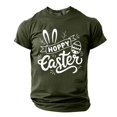 thumbnail image 4 of Camisa Casual de Cuello de la Tripulación de la Impresión de Pascua de Manga Corta de Verano Top Ligero de Poliéster para los Hombres, Camiseta de Manga Corta para el Uso Diario de Primavera Verano, 4 of 9