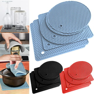 Yirtree Silicone Trivet Mats, Silicone Pot Holders for Hot Pan and Pot  Pads. Heat Resistant Counter Mats for Tables, Countertops, Spoon Rest and  Large Coasters 